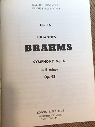 9780769265513: Symphony No. 4, Op. 98: Miniature Score (Kalmus Edition)