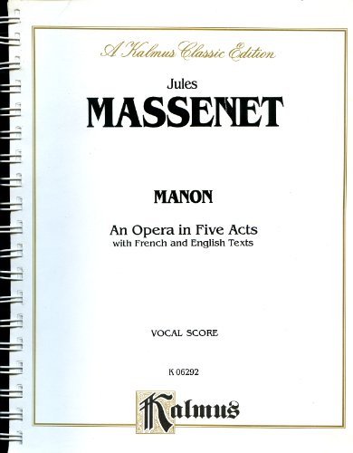 9780769269672: Manon: Vocal Score