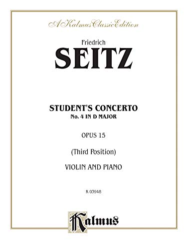 Student's Concerto No. IV in D (Kalmus Edition) (9780769275734) by [???]