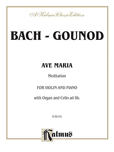 Beispielbild fr Ave Maria: Meditation: For Violin and Piano with Organ and Cello ad lib. zum Verkauf von Revaluation Books