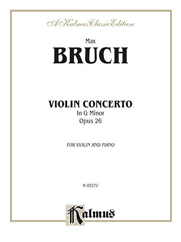 Beispielbild fr Violin Concerto in G Minor, Op. 26 (Kalmus Edition) zum Verkauf von Magers and Quinn Booksellers