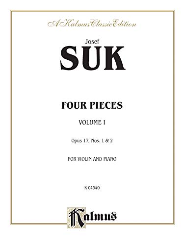 Imagen de archivo de Suk 4 Pieces Op 17 Vol 1 V (Paperback) a la venta por Grand Eagle Retail