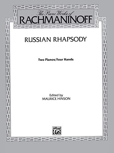 Imagen de archivo de Russian Rhapsody--Rachmaninoff - Two Pianos Four Hands - (Advanced Piano) Piano Works of Rachmaninoff a la venta por Teachers Discount Music