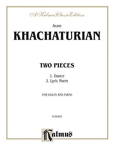 9780769294216: Two Pieces (Kalmus Edition)