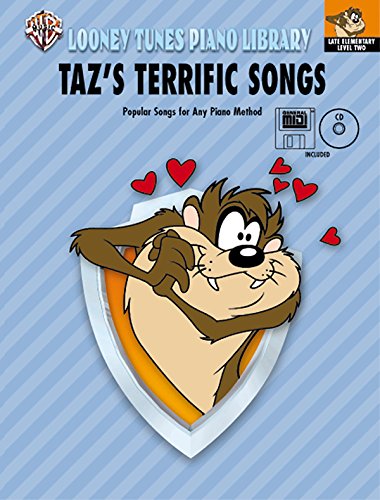Imagen de archivo de Looney Tunes Piano Library: Level 2 -- Taz's Terrific Songs, Book, CD & General MIDI Disk a la venta por Blindpig Books