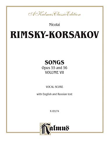 Imagen de archivo de Songs, Op. 55, 56, Vol 7: Russian, English Language Edition (Kalmus Edition) (Russian Edition) a la venta por Magers and Quinn Booksellers