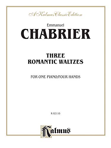 Imagen de archivo de Three Romantic Waltzes (Kalmus Edition) a la venta por Magers and Quinn Booksellers