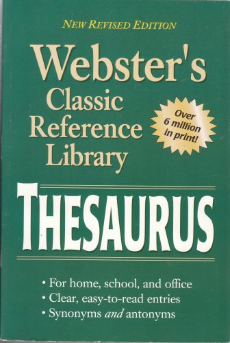 Beispielbild fr Webster's Thesaurus zum Verkauf von Better World Books