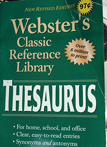Stock image for Webster's Classic Reference Library Thesaurus. for sale by The Book Garden