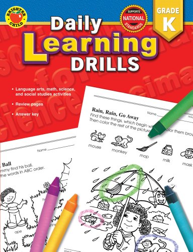 Beispielbild fr Daily Learning Drills, Grade K zum Verkauf von Better World Books