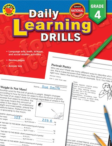 Beispielbild fr Daily Learning Drills Grade 4 zum Verkauf von Wonder Book