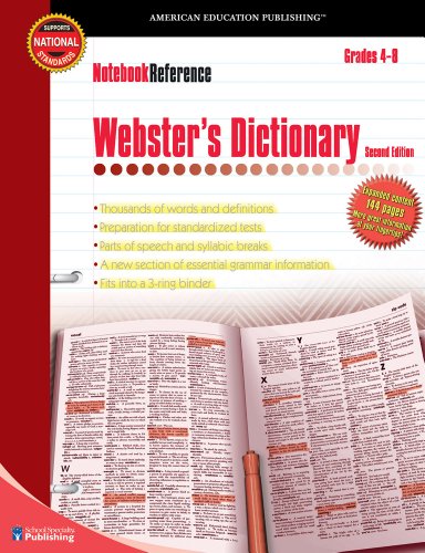 9780769643410: Webster's Dictionary, Grades 4 - 8: Second Edition (Notebook Reference Series)