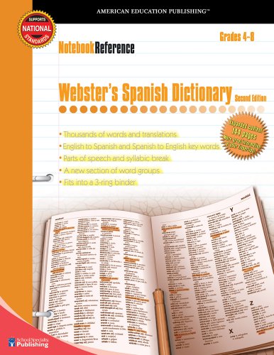 Imagen de archivo de Notebook Reference Webster's Spanish Dictionary: Second Edition (English and Spanish Edition) a la venta por The Book Spot