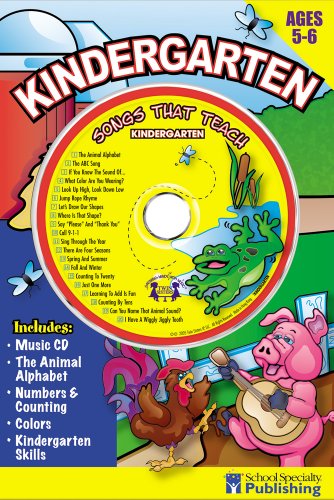 Imagen de archivo de Kindergarten Sing Along Activity Book with CD: Songs That Teach Kindergarten a la venta por Zoom Books Company