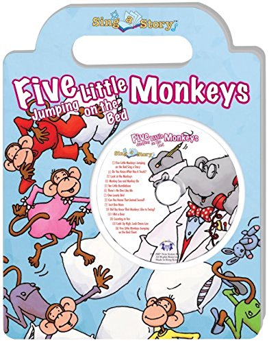 Stock image for Five Little Monkeys Jumping on the Bed Sing a Story Handled Board Book with CD for sale by Wonder Book