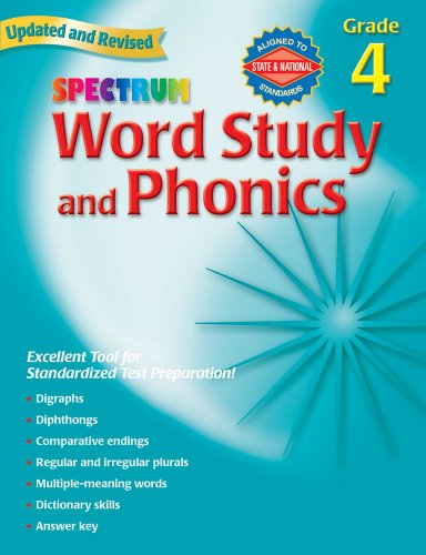 Beispielbild fr Word Study and Phonics, Grade 4 (Spectrum) zum Verkauf von SecondSale