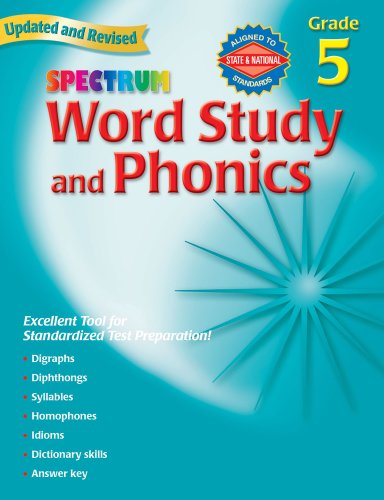Imagen de archivo de Spectrum Word Study and Phonics, Grade 5, Updated Revised a la venta por Blue Vase Books