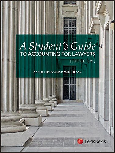 Stock image for A Student's Guide to Accounting for Lawyers (Student Guide) for sale by Irish Booksellers