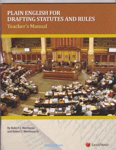 

Plain English for Drafting Statutes and Rules