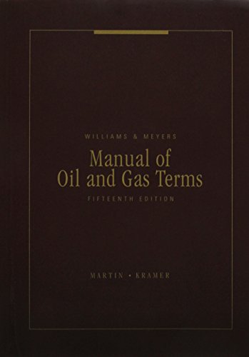 Stock image for Manual of Oil and Gas Terms for sale by HPB-Red