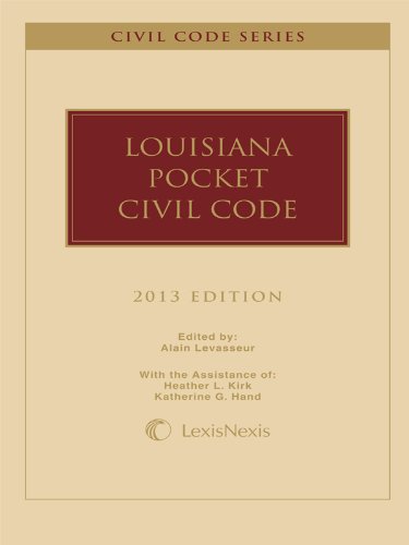 Louisiana Pocket Civil Code (9780769860220) by Publisher's Editorial Staff