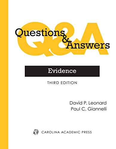 Beispielbild fr Questions and Answers : Evidence zum Verkauf von Better World Books