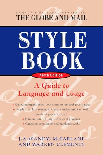 9780771056857: The Globe and Mail Style Book, Ninth edition: A Guide to Language and Usage