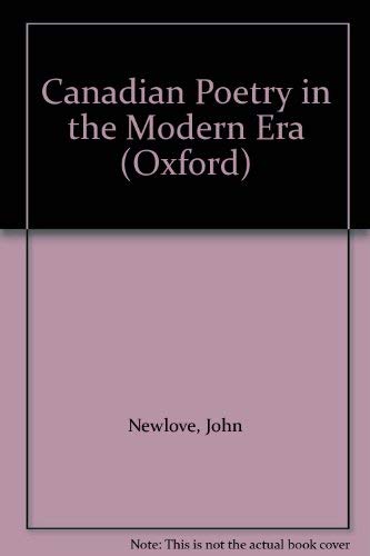 9780771067310: Canadian Poetry in the Modern Era (Oxford)