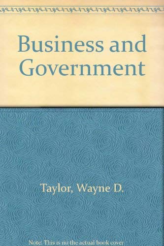 Imagen de archivo de Business and Government Relations a la venta por Better World Books