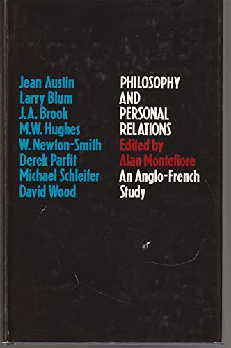 9780773501799: Philosophy and personal relations;: An Anglo-French study,