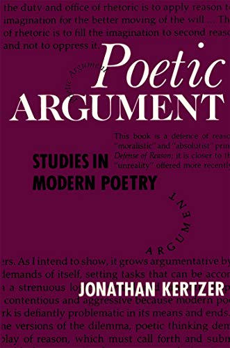 Beispielbild fr Poetic Argument: Studies in Modern Poetry zum Verkauf von Bingo Used Books