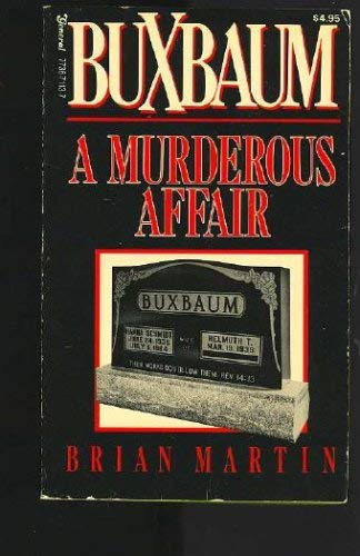 Beispielbild fr BUXBAUM - A Murderous Affair zum Verkauf von ThriftBooks-Dallas