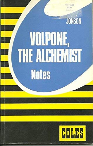 9780774030366: Jonson's "Volpone" and "The Alchemist": Combined Notes