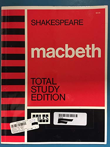 Stock image for Macbeth : Total Study Editions for sale by Better World Books: West