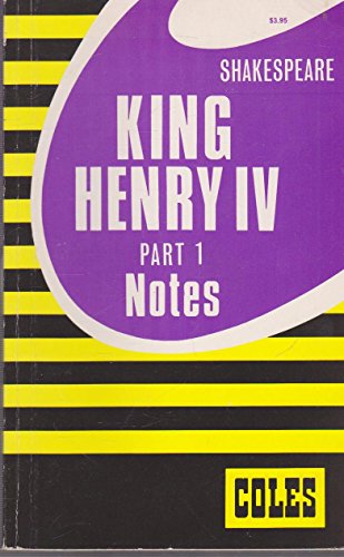 Beispielbild fr King Henry IV, Part 1 (Coles Notes) zum Verkauf von WorldofBooks