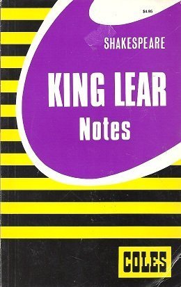 Imagen de archivo de King Lear: Notes (Coles Notes) a la venta por ThriftBooks-Dallas