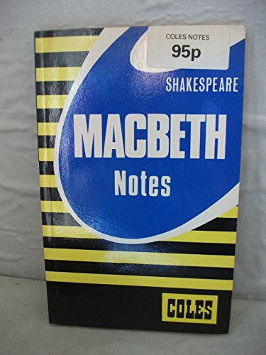 Beispielbild fr Macbeth (Coles Notes) zum Verkauf von Wonder Book