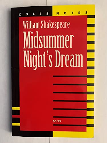 Stock image for Coles Shakespeare a Midsummer Nights Dream Notes for sale by Zoom Books Company