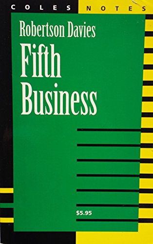 9780774032964: Robertson Davies Fifth Business Coles Notes [Paperback] by Coles Notes Editor...