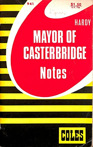 Stock image for Coles Notes The Mayor of Casterbridge for sale by Goldstone Books