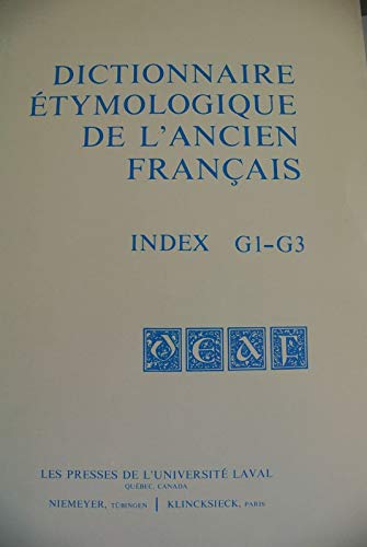Stock image for Dictionnaire tymologique de l'ancien franais for sale by Ammareal