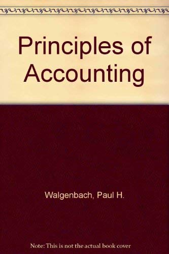 Beispielbild fr Principles of Accounting zum Verkauf von Better World Books