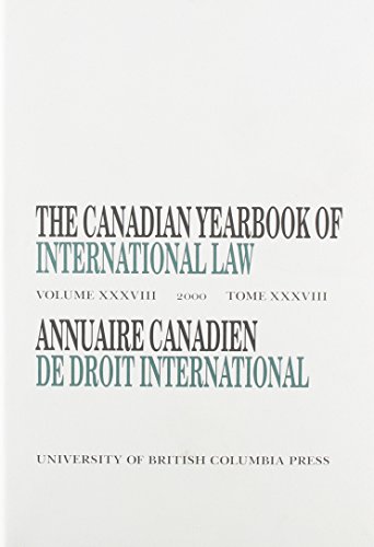 9780774808668: The Canadian Yearbook of International Law, Vol. 38, 2000