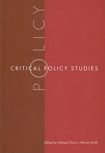 9780774813174: Critical Policy Studies