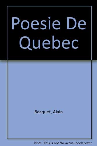 9780775800586: Poesie De Quebec