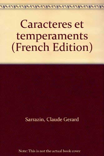 Beispielbild fr Caracteres et temperaments (French Edition) zum Verkauf von medimops