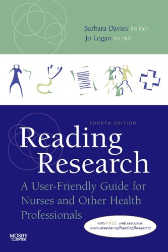 Stock image for Reading Research: A User-Friendly Guide for Nurses and Other Health Professionals for sale by SecondSale