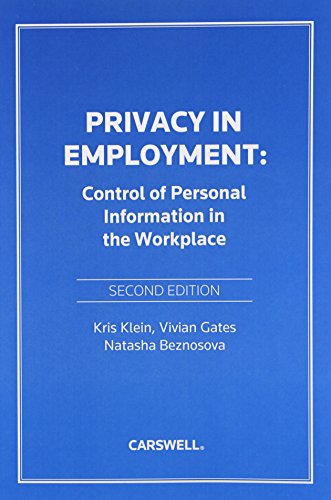 Stock image for Privacy in Employment : Control of Personal Information in the Workplace for sale by Better World Books