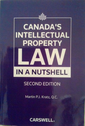 Imagen de archivo de Canada's Intellectual Property Law in a Nutshell a la venta por HPB-Red