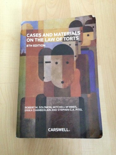 Beispielbild fr Cases and Materials on the Law of Torts zum Verkauf von Better World Books: West